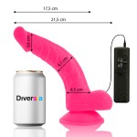 DIVERSIA - FLEXIBLER VIBRIERENDER DILDO 21,5 CM - LILA